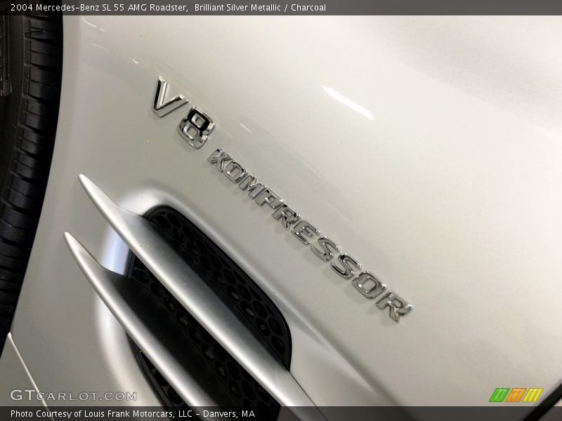 Brilliant Silver Metallic / Charcoal 2004 Mercedes-Benz SL 55 AMG Roadster