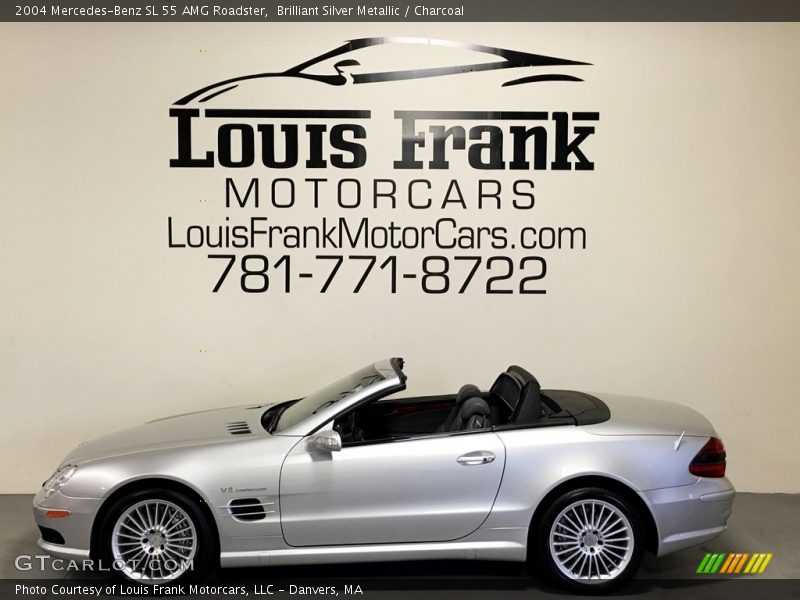 Brilliant Silver Metallic / Charcoal 2004 Mercedes-Benz SL 55 AMG Roadster