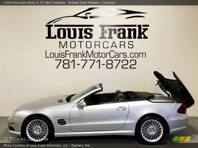 Brilliant Silver Metallic / Charcoal 2004 Mercedes-Benz SL 55 AMG Roadster