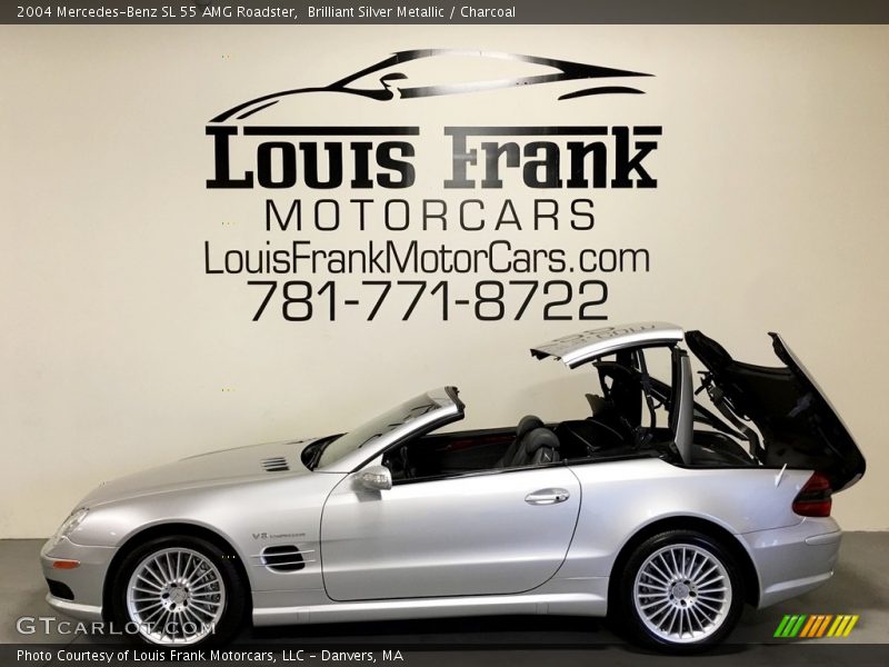 Brilliant Silver Metallic / Charcoal 2004 Mercedes-Benz SL 55 AMG Roadster