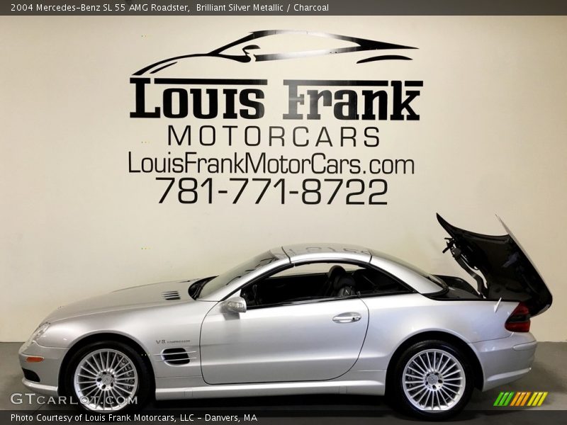 Brilliant Silver Metallic / Charcoal 2004 Mercedes-Benz SL 55 AMG Roadster