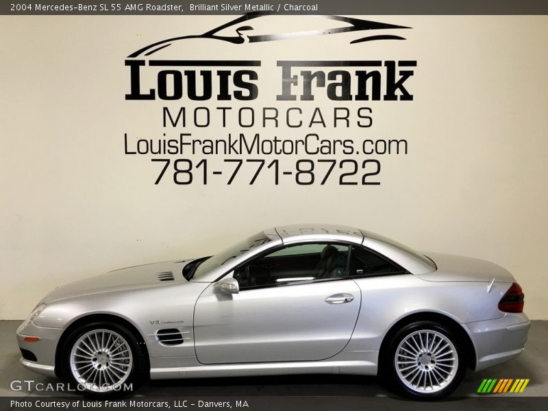 Brilliant Silver Metallic / Charcoal 2004 Mercedes-Benz SL 55 AMG Roadster