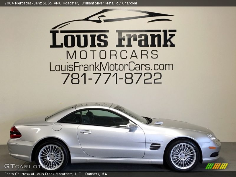 Brilliant Silver Metallic / Charcoal 2004 Mercedes-Benz SL 55 AMG Roadster