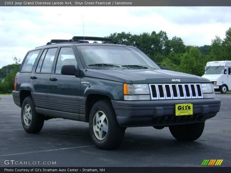 Onyx Green Pearlcoat / Sandstone 2003 Jeep Grand Cherokee Laredo 4x4