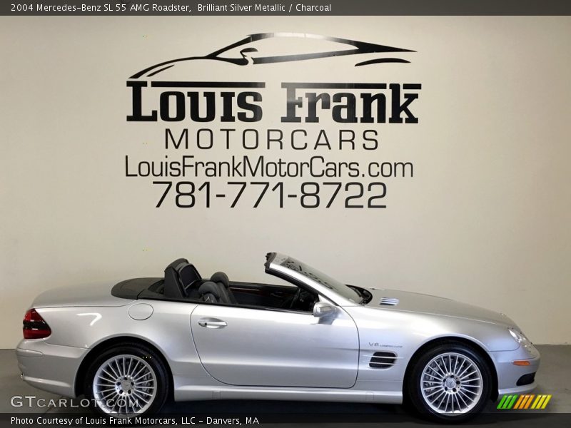 Brilliant Silver Metallic / Charcoal 2004 Mercedes-Benz SL 55 AMG Roadster