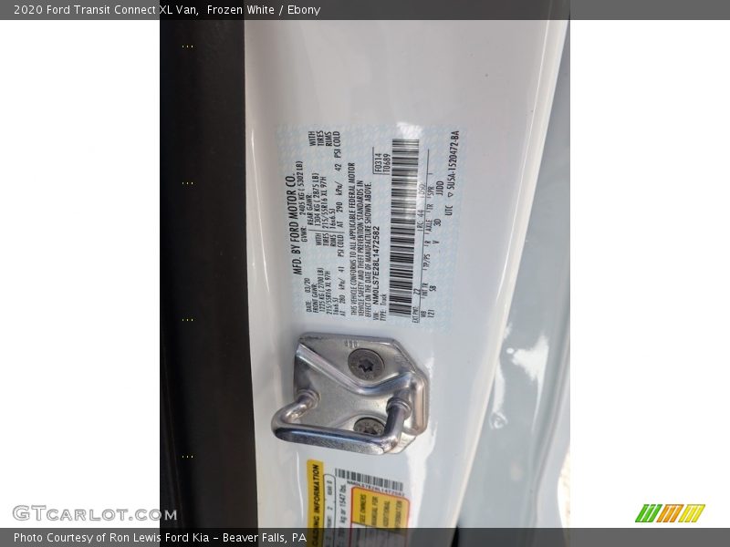 Frozen White / Ebony 2020 Ford Transit Connect XL Van