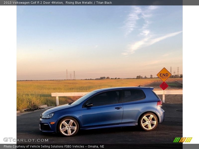 Rising Blue Metallic / Titan Black 2013 Volkswagen Golf R 2 Door 4Motion