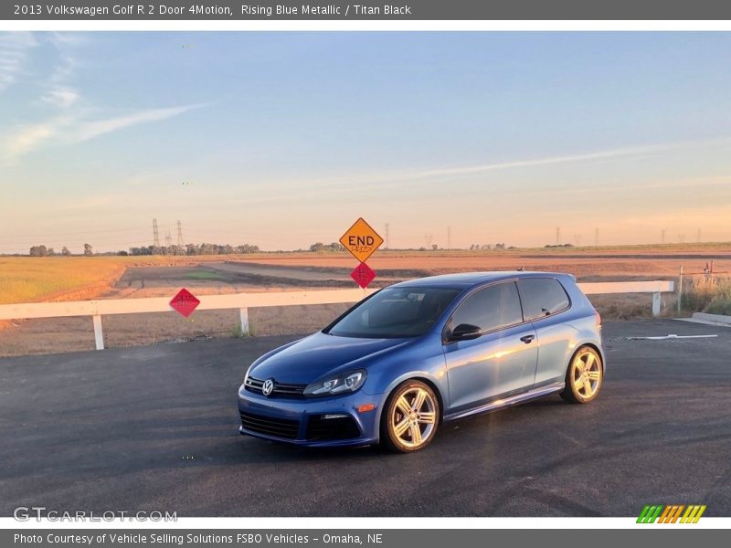 Rising Blue Metallic / Titan Black 2013 Volkswagen Golf R 2 Door 4Motion
