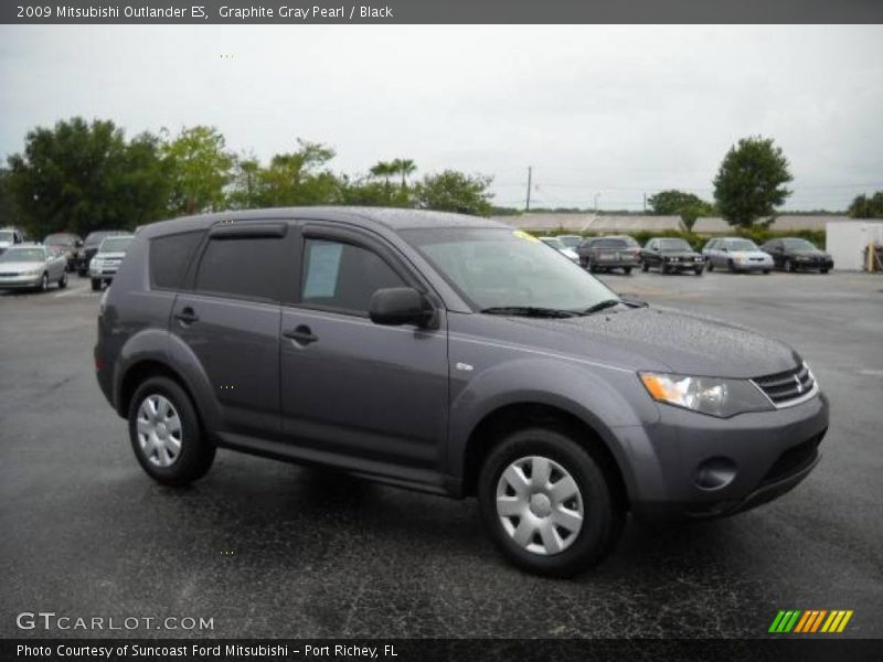 Graphite Gray Pearl / Black 2009 Mitsubishi Outlander ES
