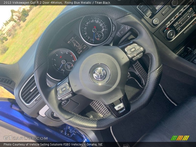 Rising Blue Metallic / Titan Black 2013 Volkswagen Golf R 2 Door 4Motion