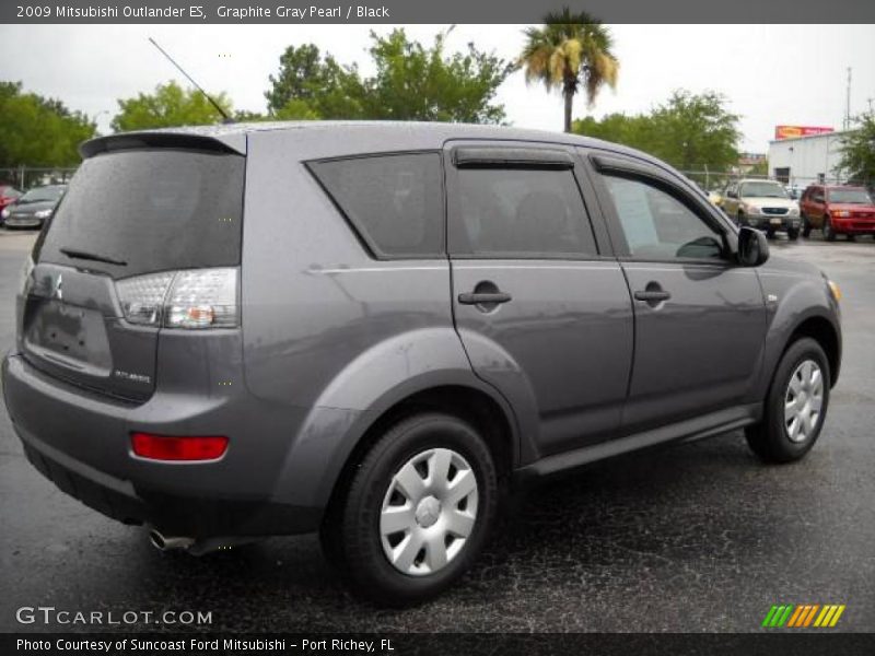 Graphite Gray Pearl / Black 2009 Mitsubishi Outlander ES