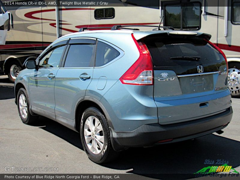 Twilight Blue Metallic / Gray 2014 Honda CR-V EX-L AWD