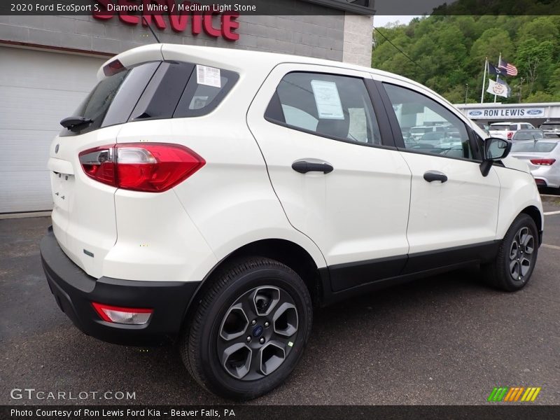 Diamond White / Medium Light Stone 2020 Ford EcoSport S