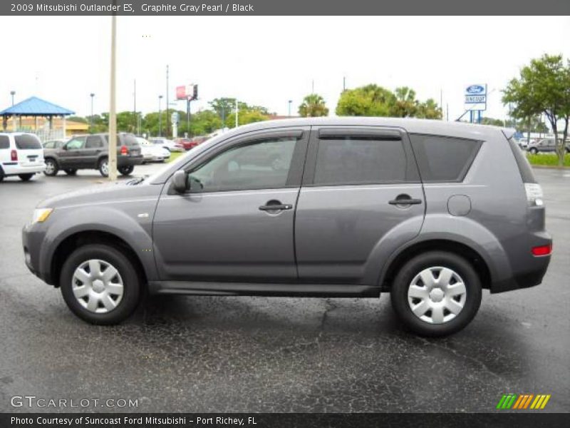 Graphite Gray Pearl / Black 2009 Mitsubishi Outlander ES