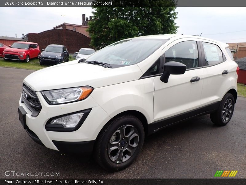 Diamond White / Medium Light Stone 2020 Ford EcoSport S