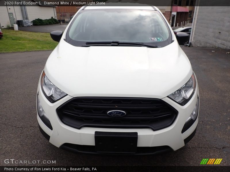 Diamond White / Medium Light Stone 2020 Ford EcoSport S