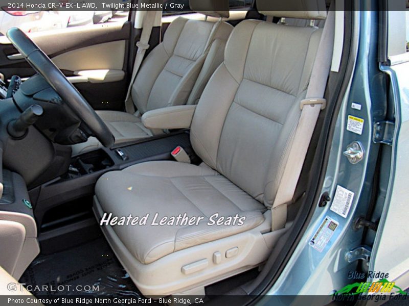 Twilight Blue Metallic / Gray 2014 Honda CR-V EX-L AWD