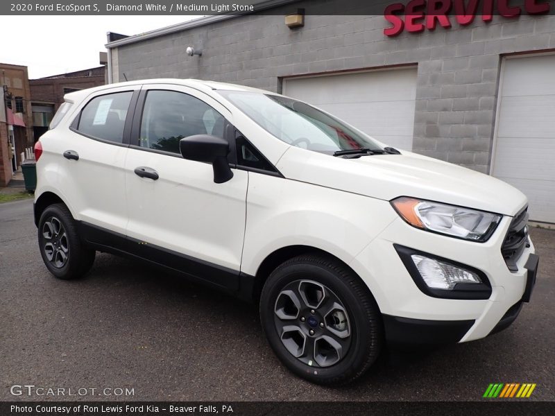 Diamond White / Medium Light Stone 2020 Ford EcoSport S