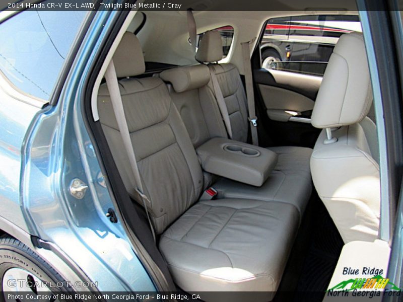 Twilight Blue Metallic / Gray 2014 Honda CR-V EX-L AWD