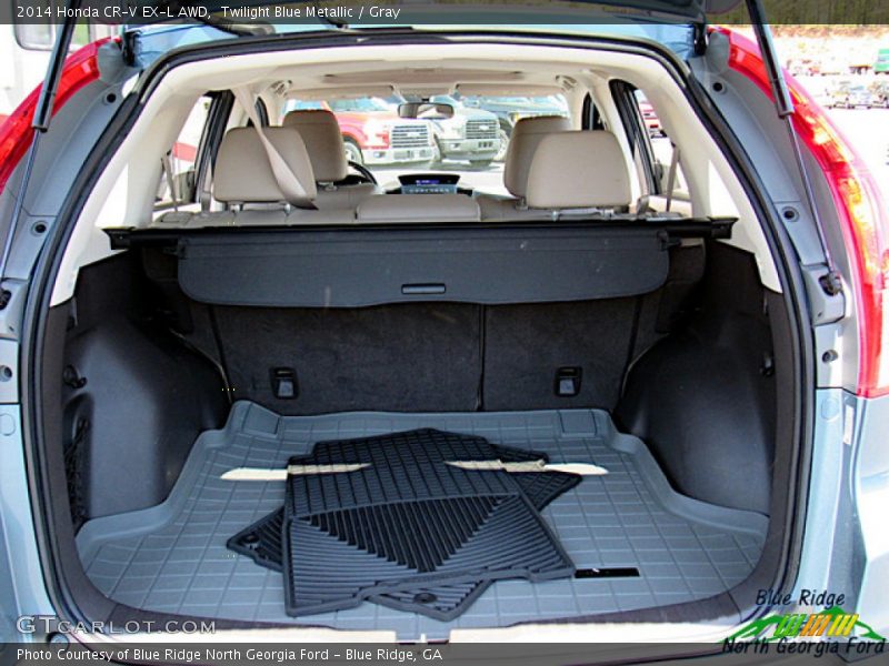 Twilight Blue Metallic / Gray 2014 Honda CR-V EX-L AWD