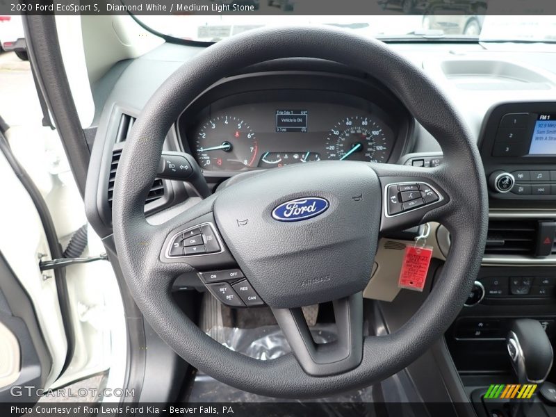 Diamond White / Medium Light Stone 2020 Ford EcoSport S