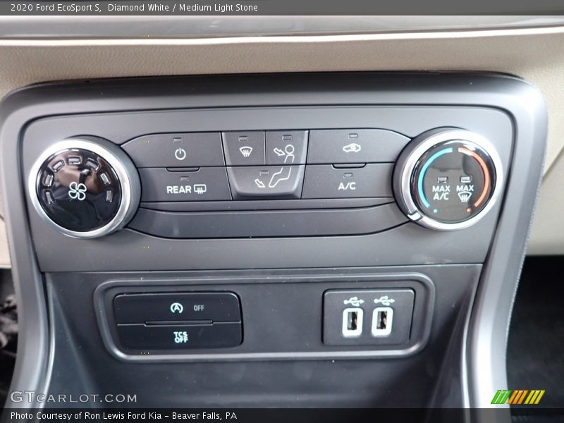 Diamond White / Medium Light Stone 2020 Ford EcoSport S