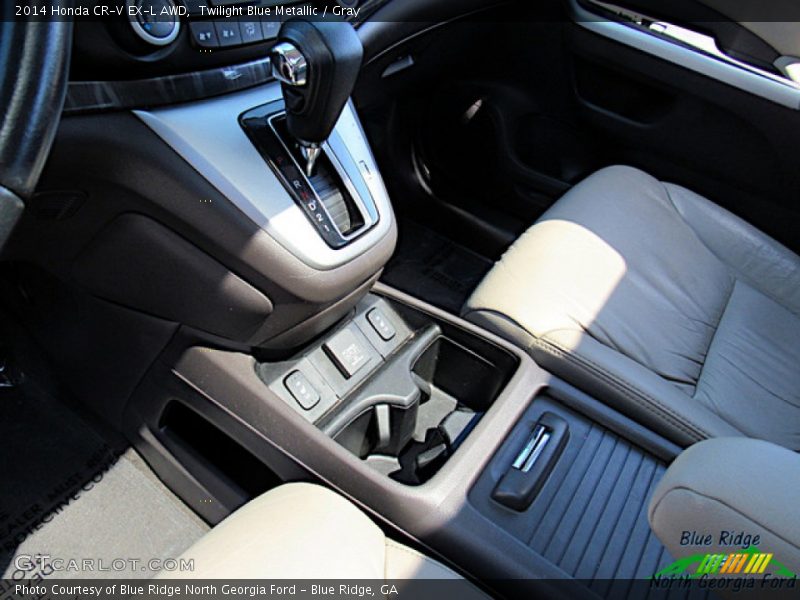 Twilight Blue Metallic / Gray 2014 Honda CR-V EX-L AWD