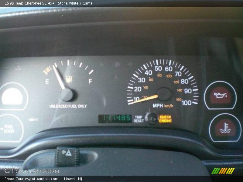 Stone White / Camel 1999 Jeep Cherokee SE 4x4