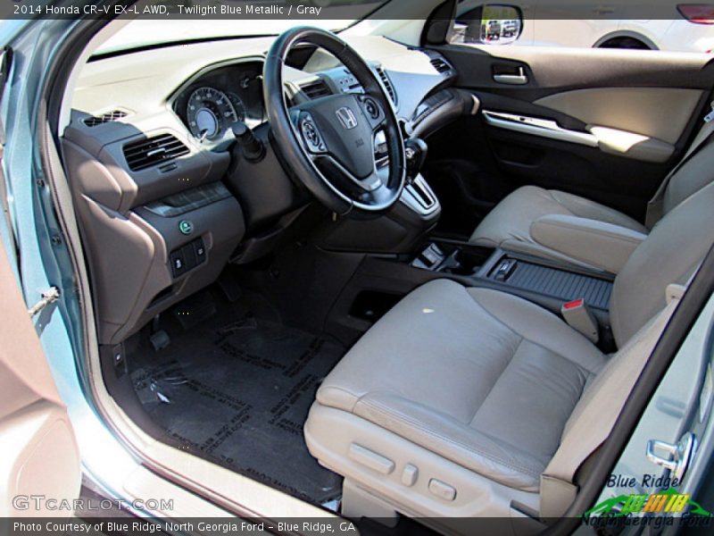 Twilight Blue Metallic / Gray 2014 Honda CR-V EX-L AWD
