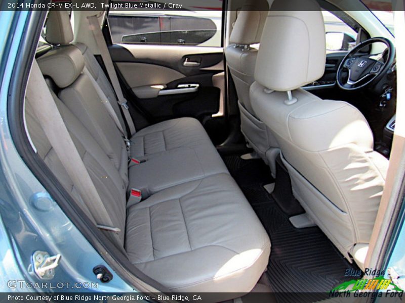 Twilight Blue Metallic / Gray 2014 Honda CR-V EX-L AWD