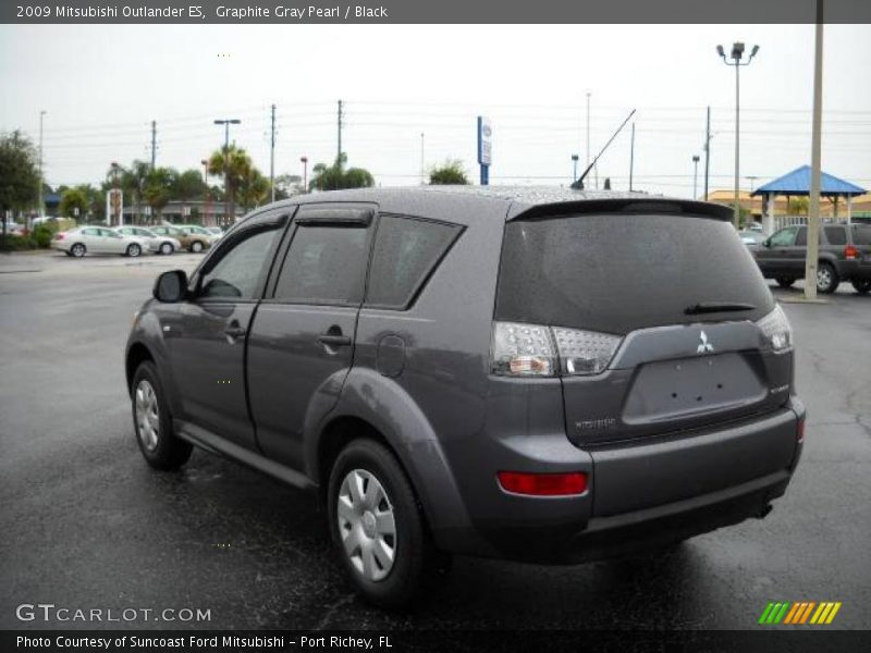 Graphite Gray Pearl / Black 2009 Mitsubishi Outlander ES