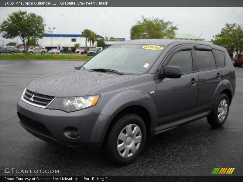 Graphite Gray Pearl / Black 2009 Mitsubishi Outlander ES