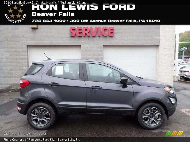 Smoke Metallic / Medium Light Stone 2020 Ford EcoSport S