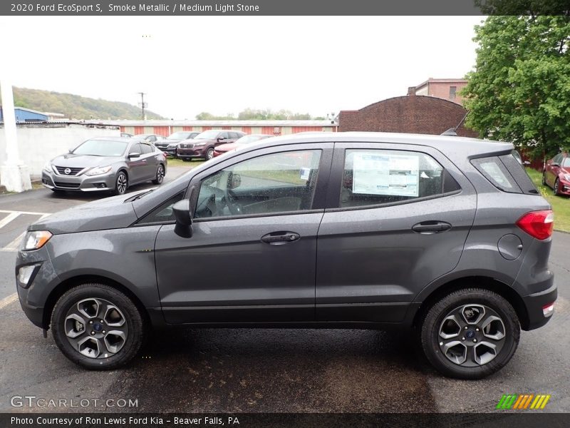 Smoke Metallic / Medium Light Stone 2020 Ford EcoSport S