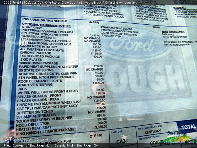 Agate Black / Kingsville Antique/Java 2020 Ford F250 Super Duty King Ranch Crew Cab 4x4