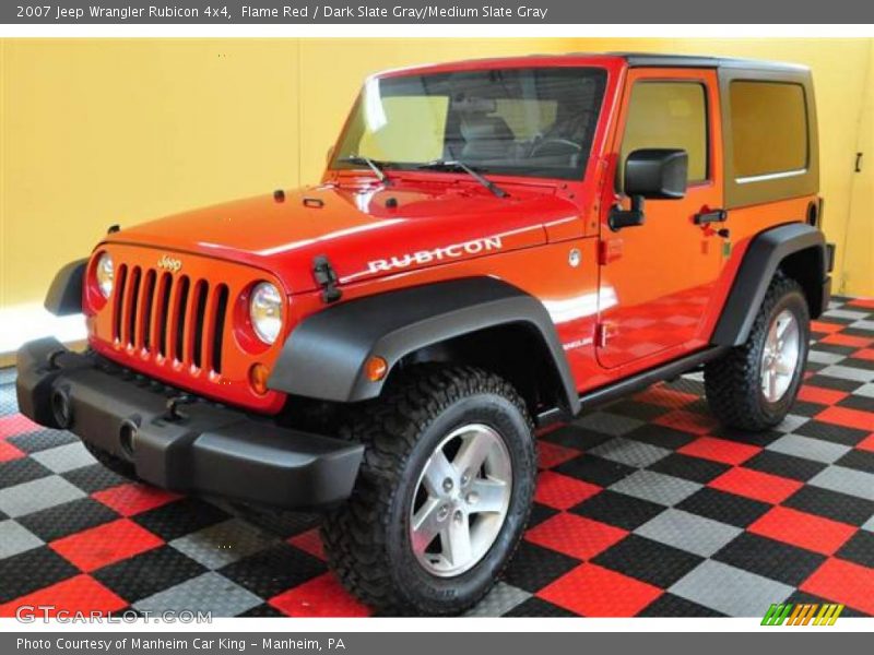 Flame Red / Dark Slate Gray/Medium Slate Gray 2007 Jeep Wrangler Rubicon 4x4