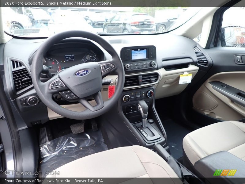 Smoke Metallic / Medium Light Stone 2020 Ford EcoSport S