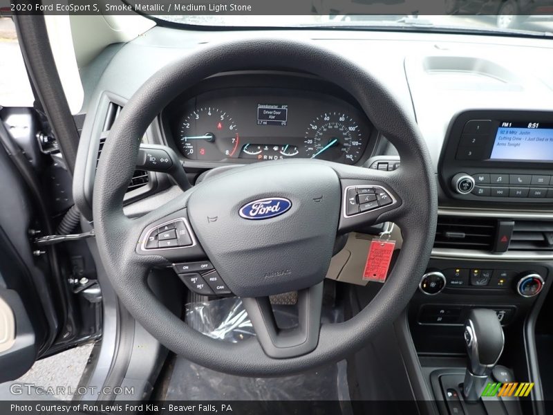 Smoke Metallic / Medium Light Stone 2020 Ford EcoSport S