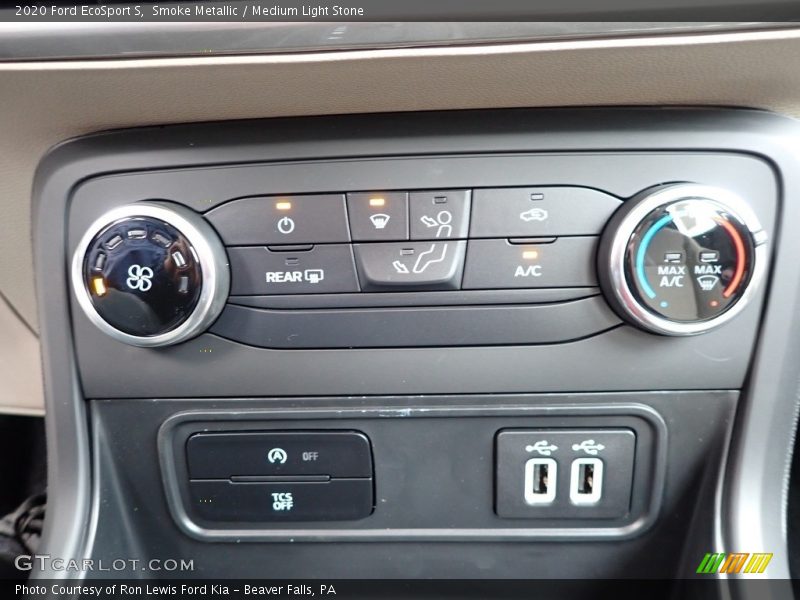 Smoke Metallic / Medium Light Stone 2020 Ford EcoSport S