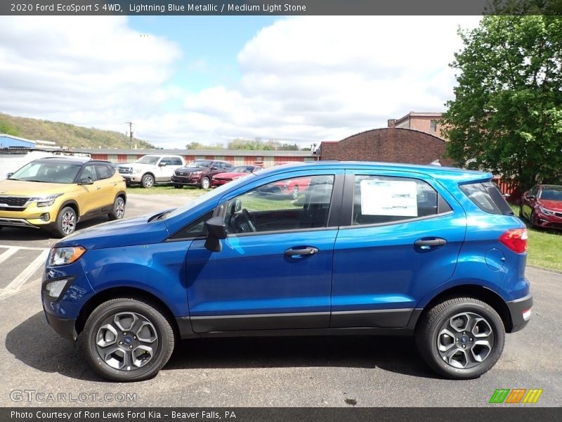 Lightning Blue Metallic / Medium Light Stone 2020 Ford EcoSport S 4WD