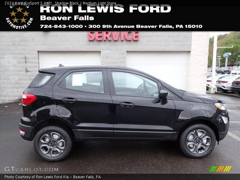 Shadow Black / Medium Light Stone 2020 Ford EcoSport S 4WD