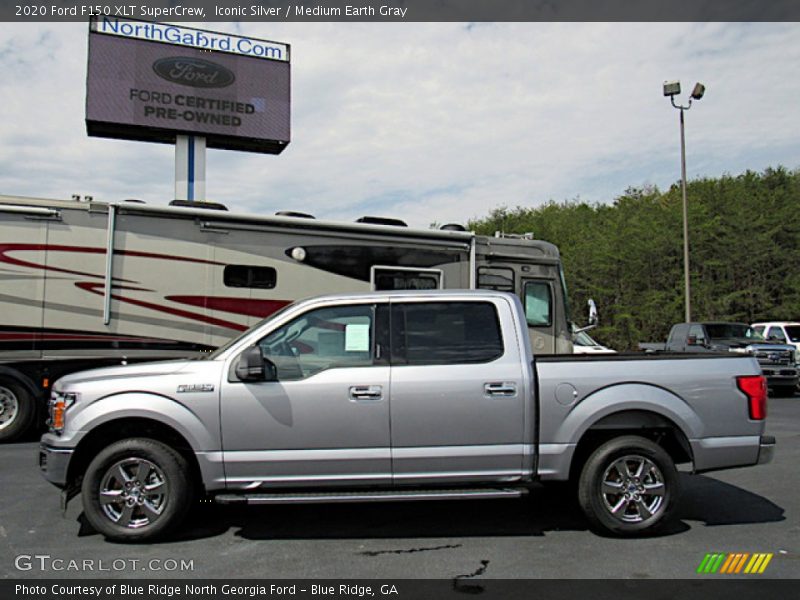 Iconic Silver / Medium Earth Gray 2020 Ford F150 XLT SuperCrew