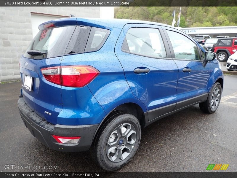 Lightning Blue Metallic / Medium Light Stone 2020 Ford EcoSport S 4WD