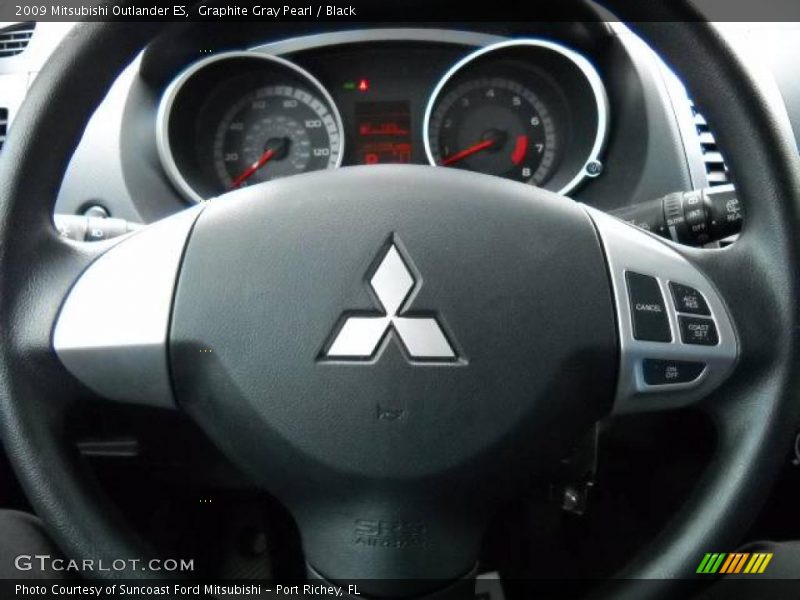 Graphite Gray Pearl / Black 2009 Mitsubishi Outlander ES