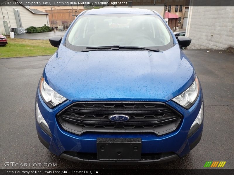 Lightning Blue Metallic / Medium Light Stone 2020 Ford EcoSport S 4WD