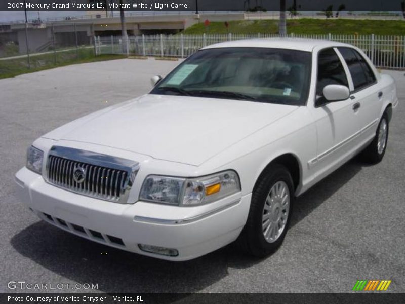 Vibrant White / Light Camel 2007 Mercury Grand Marquis LS