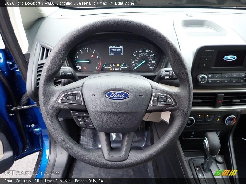 Lightning Blue Metallic / Medium Light Stone 2020 Ford EcoSport S 4WD