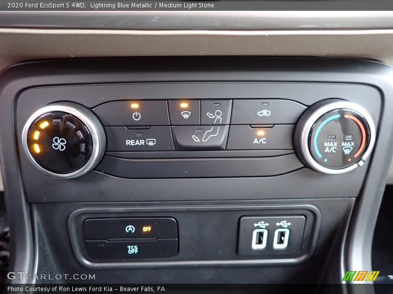 Lightning Blue Metallic / Medium Light Stone 2020 Ford EcoSport S 4WD