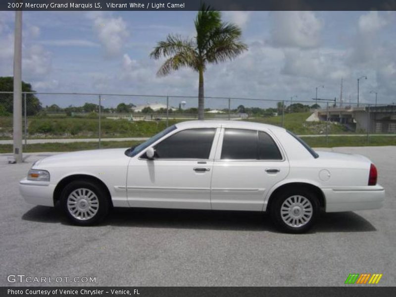 Vibrant White / Light Camel 2007 Mercury Grand Marquis LS