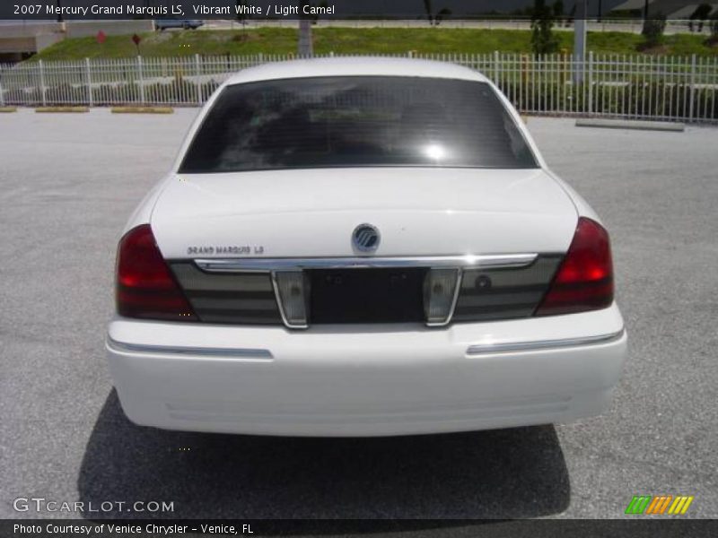 Vibrant White / Light Camel 2007 Mercury Grand Marquis LS